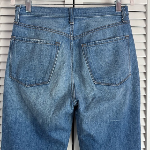J Brand Ivy Slouchy High Rise Straight Leg Baggy Crop Jeans Step Hem Size 25 - Picture 6 of 10